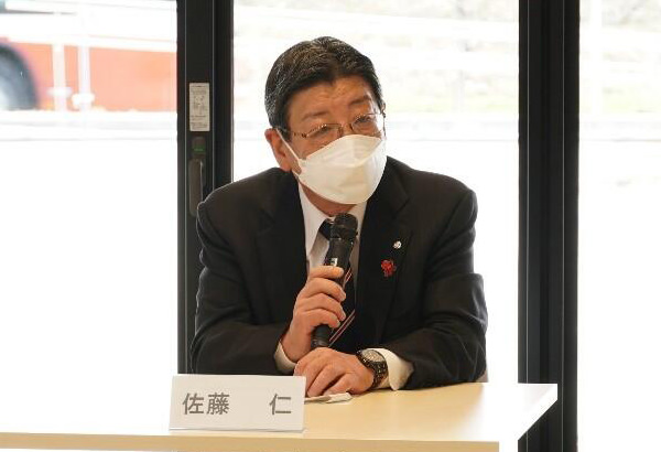 Photo: Mayor Hitoshi Sato of Minamisanriku Town
